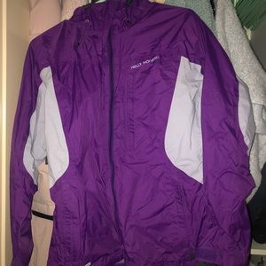 Purple raincoat